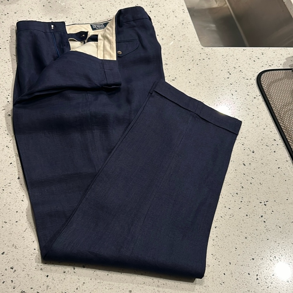 Polo Ralph Lauren navy bluelinen pants